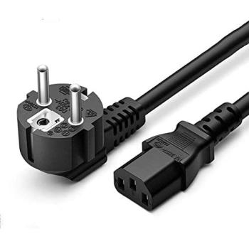 Cable XLR Hembra a Jack Macho 6,3mm Balanceado 10m y Cable de Alimentación CPU Enchufe Tipo F 90° C13 1.50m Negro