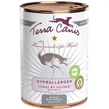 Terra Canis Comida Húmeda Hipoalergénica de Avestruz con Chirivía 12x400g