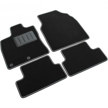 ilTappetoAuto by Fabbri 3 - SPRINT03302 - Alfombrillas de Coche a Medida en Moqueta Negra Compatible con Nissan Qashqai I