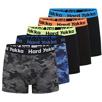 Hard Yakka Multicoloured Cotton Trunk Underwear - 5 Pack - XL
