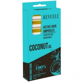 Revuele - Ampollas Capilares Nutritivas con Aceite de Coco para Todo Tipo de Cabellos, 8 Unidades