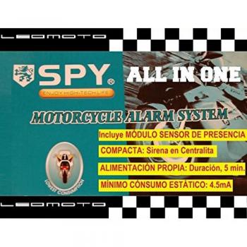 Alarma de Moto SPY All IN One. Compacta y autoalimentada