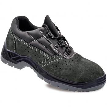 Zapatos de Seguridad Piel Serraje Perforada Gris Talla 38 con Puntera Metálica
