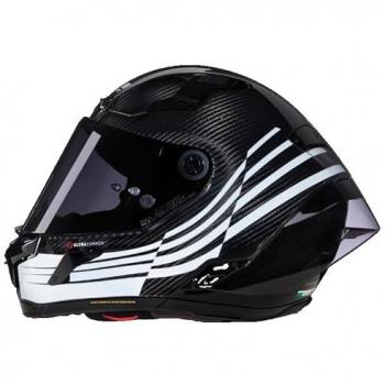 Casco Integral Nolan X-804 RS Ultra Carbon Ala Negro Blanco XL