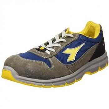 Zapato de seguridad Unisex Adulto Diadora RUN TEXT LOW S1P SRC ESD, color GRIS (CASTELLO/BLU INSEGNA), talla 36 EU