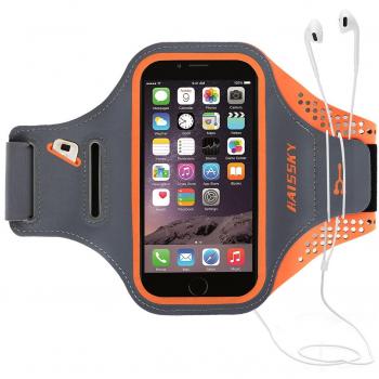 Guzack Brazalete Deportivo Running para Moviles Phone, Prueba de Sudor Ejecutando Brazalete con Clave Ranura para Correr Gimnasio para iPhone 6 Plus/7 Plus/8 Plus, Samsung Galaxy S7 Edge, Huawei P10