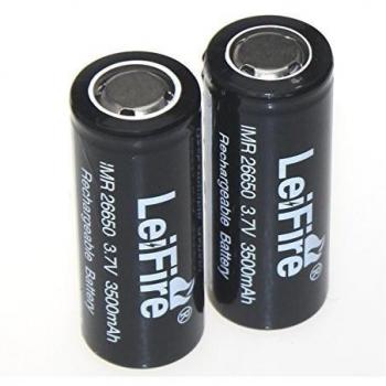2pcs 26650 3.7 V batería de iones de litio