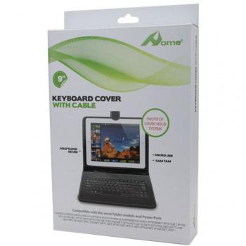OME® Funda con teclado Tablet 9 pulgadas con conexión MicroUsb-OTG