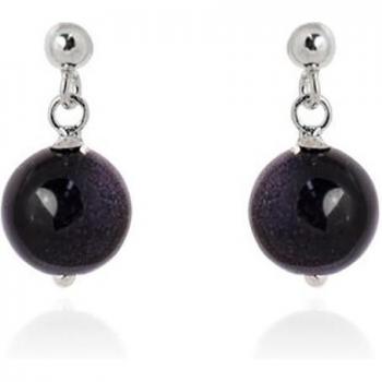 Pendientes Luxenter Coleki de Plata de Ley 925 con Aventurina Azul y Baño de Rodio