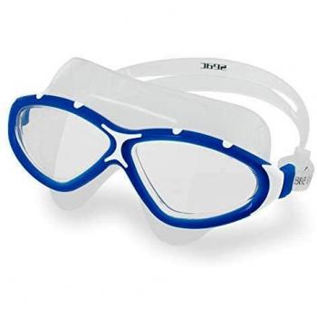 Máscara de Natación Seac Profile Blanco Azul con Lentes Transparentes