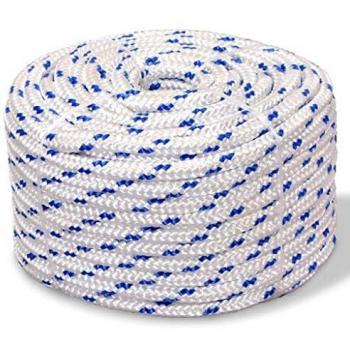 vidaXL Cuerda Marina Polipropileno 6 mm 500 m Blanco SOGA Cordón Cable Cabo