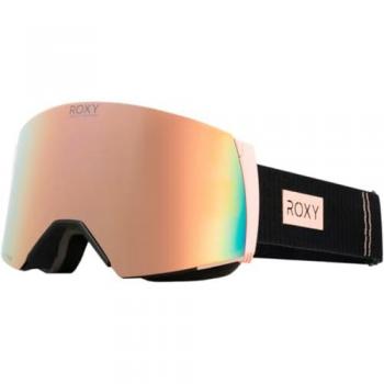 Máscara de esquí Roxy Wildlove con lentes espejadas rosa y negro para mujer