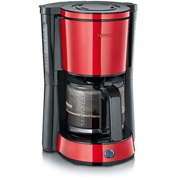 Severin KA 4817 Cafetera de Goteo TYPE, 1000 W, hasta 10 Tazas, Filtro 1 x 4, 1.25 litros, Negro/Rojo