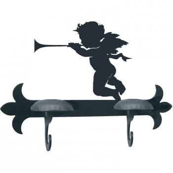 IMEX EL ZORRO El Zorro 11723-Percha angelote, 290 mm, Hierro Forjado, Negro, 9x29x21.3 cm