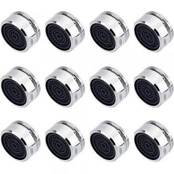 Rovtop 12 unidades Aireador Grifo Cocina con el Hilo Externo Atomizador Filtro de Cocina/Baño Grifo,Ahorra Agua-24mm