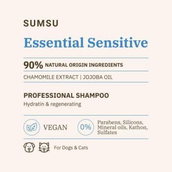 Champú Hidratante Vegano Essential Sensitive para Perros y Gatos
