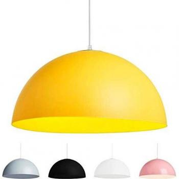 Lámpara de Techo Colgante Mate Cassis Ø40 cm Metal Zinc Amarillo E27