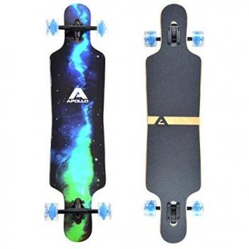 Longboard Apollo 40 Edición Especial, Twin Tip, Madera Multicapa, Alta Velocidad ABEC, Drop-Through Freeride