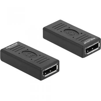 Adaptador DisplayPort 1.2 Hembras a Hembras, Cambiador de Género, Negro, 20 Pines