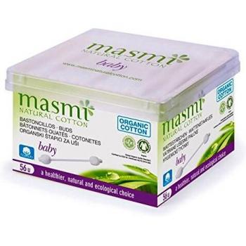 Eco Cotton Safety Swabs for Babies, 56 Units - Masmi