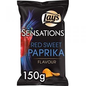 Chips De Pimiento Dulce | Lay's | Chips De Paprika Dulce Rojo De Sensaciones | Peso total 150 gramos