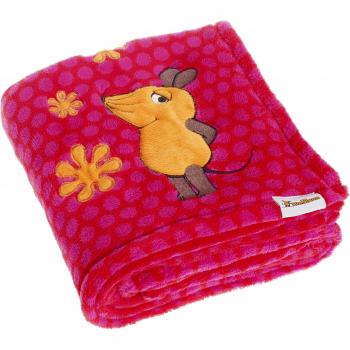 Playshoes Baby Fleece Blanket Mouse, 75 x 100 cm, Pink