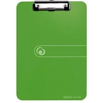 Herlitz Portapapels A4, de alta calidad, mecanismo de cierre y ojal para colgar, FSC Mix, Verde, para azafatas restaurantes de ferias 11226610