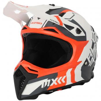 Acerbis Casco de Cross Profile 5 Blanco-Naranja