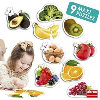 Rompecabezas Educativo de Alimentos Saludables Akros Maxi