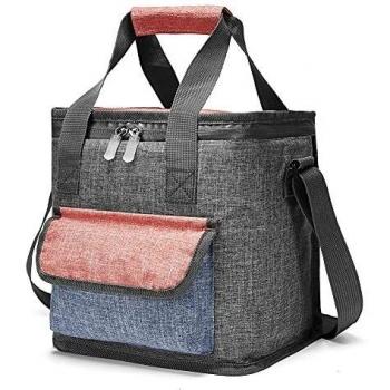 Bolsa del Almuerzo Hombres Mujeres Bolsa térmica Picnic cámping Beach Barbacoa pequeña Gris 10L