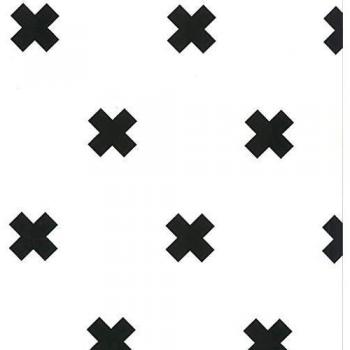Fabulous World Papel Pared Cross Negro Blanco Empapelado Pintado Tapiz Decorar