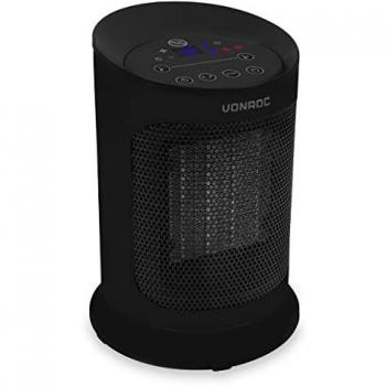 Calefactor eléctrico cerámico 1200W/1800W con función de giro y termostato