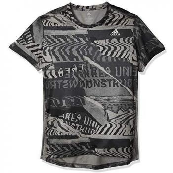 adidas Own The Run tee Camiseta de Manga Corta, Hombre, Grey Four f17/Black, L