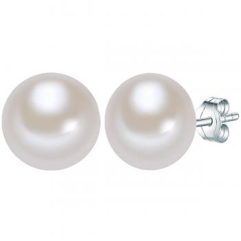 Pendientes de Perlas de Agua Dulce en Plata de Ley 925 para Dama con Perla Natural de 11-12 mm