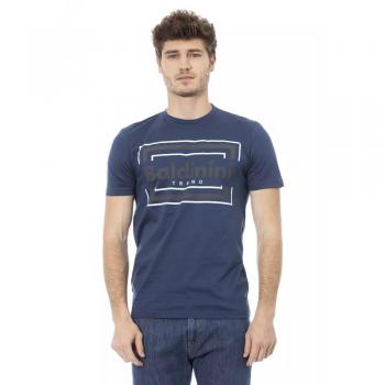 Baldinini Trend Blue Cotton T-Shirt - L