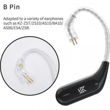 Cable de actualización HD KZ AZ09 con Bluetooth 5.2 y gancho de oreja inalámbrico de alta fidelidad, incluye estuche de carga para auriculares DQ6, ZSX, ASX, VX y C12