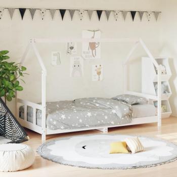 Estructura de cama para niños madera de pino blanco 90x200 cm Vidaxl