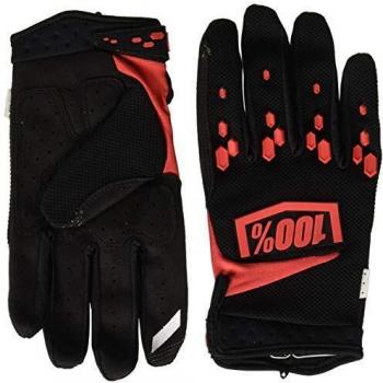 Inconnu 100% Airmatic Guante de montaña Unisex, Color Negro/Rojo