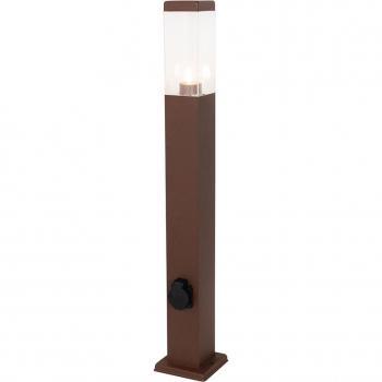 Lámpara de exterior marrón óxido 80 cm con enchufe IP44 - Diseño alargado, acero/plástico, adecuada para LED Max. 1 x 60 Watt