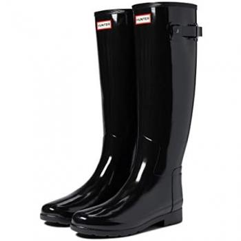 Hunter Refined Tall Gloss Slim Fit Women's Boots - Black - UK8 EU42 US10