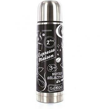 Take Away ka1546 Botella de Transporte Acero Inoxidable Negro/Rojo 7 x 7 x 24,5 cm 450 ml