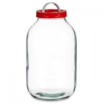 Tarro Tapa con asa Rojo Polipropileno 5 L 16,5 x 29 x 16,5 cm (4 Unidades)