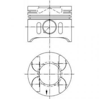 Pistón KOLBENSCHMIDT 97409600 - Pistón de alta calidad, fabricado por Kolbenschmidt, número de referencia 97409600, diseñado para motores de vehículos, garantizando un ajuste preciso y dur