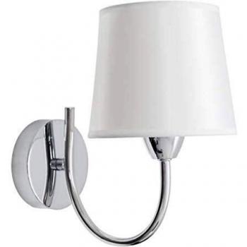 Lampara Aplique Guadalajara 1xe14 Cromo Pantalla Blanco de FABRILAMP.
