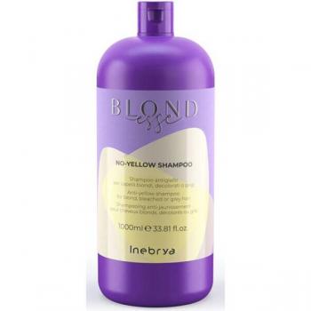 Inebrya - Champú Anti-Amarillo Blondesse No-Yellow 1000 ml, Champú Para Neutralizar El Tono Amarillo Para Cabello Rubio Y Canoso 1000 Ml