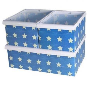Cajas apilables Jocca con estampado de estrellas