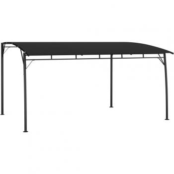 Sombrilla de jardín 4x3x2,55 m Antracita con toldo parasol gris