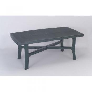 SATURNIA 8330106 Mesa Resina Verde 180x100 cm, Extra Large
