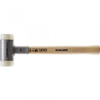 Halder Supercraft 45mm Dead Blow Nylon Hammer with Hickory Handle, Vibration Dampening, Ergonomic Design