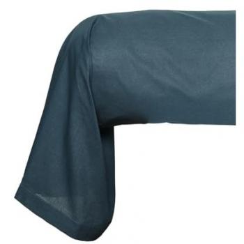 Funda de Almohada Traversin Esencial - 100% Algodón - Azul Pavo - 45 x 185 cm
